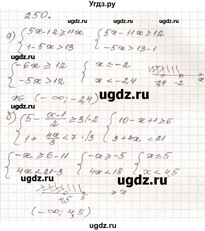 ГДЗ (Решебник) по алгебре 9 класс Арефьева И.Г. / повторение / 250