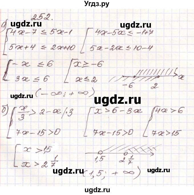 ГДЗ (Решебник) по алгебре 9 класс Арефьева И.Г. / повторение / 252