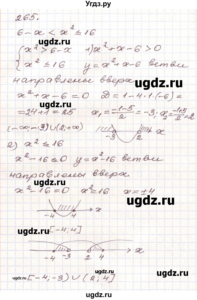 ГДЗ (Решебник) по алгебре 9 класс Арефьева И.Г. / повторение / 265