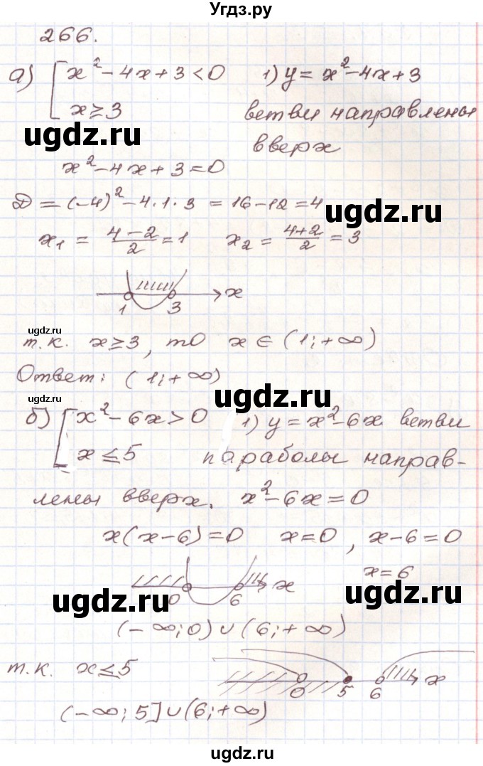 ГДЗ (Решебник) по алгебре 9 класс Арефьева И.Г. / повторение / 266