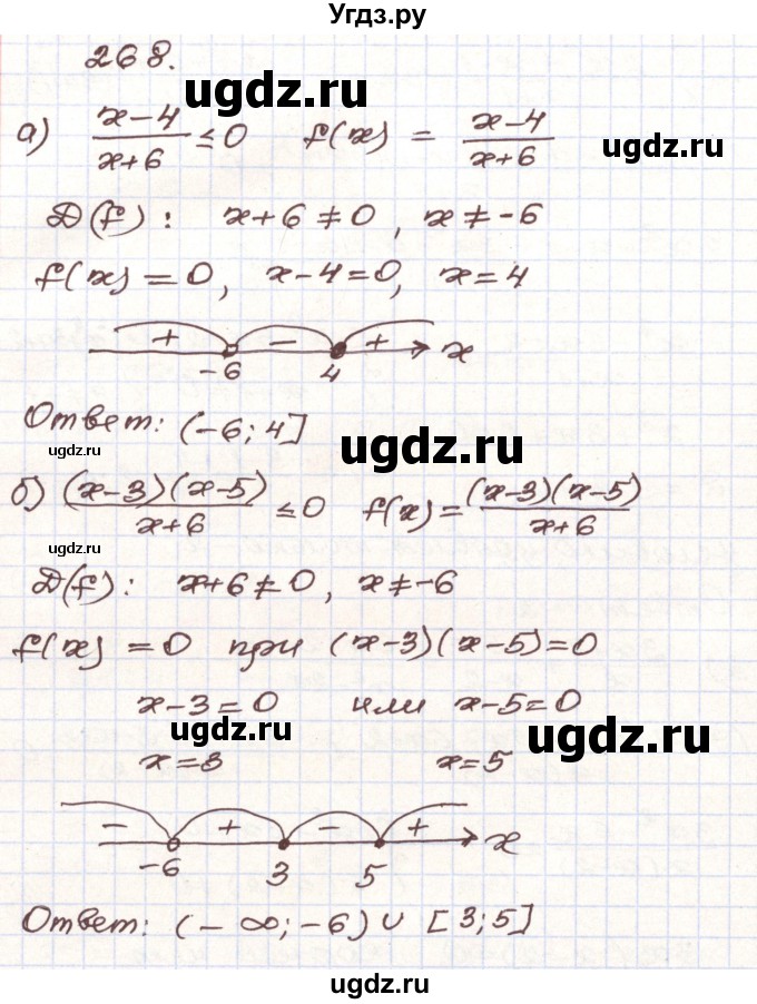 ГДЗ (Решебник) по алгебре 9 класс Арефьева И.Г. / повторение / 268