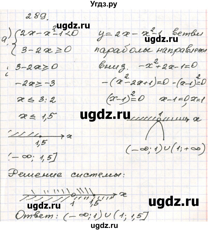 ГДЗ (Решебник) по алгебре 9 класс Арефьева И.Г. / повторение / 289