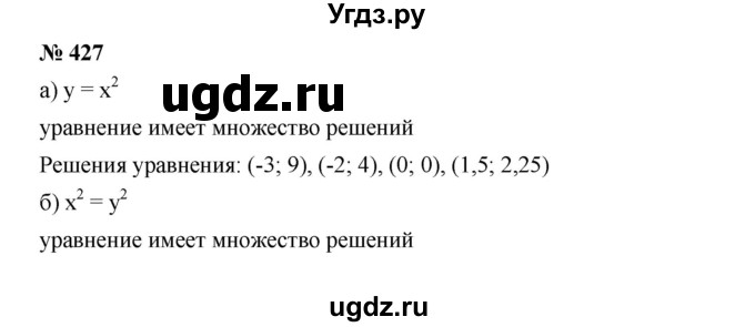 ГДЗ (Решебник) по алгебре 8 класс Бунимович Е.А. / упражнение / 427