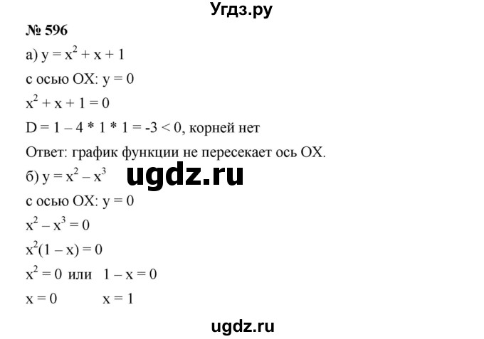 ГДЗ (Решебник) по алгебре 8 класс Бунимович Е.А. / упражнение / 596