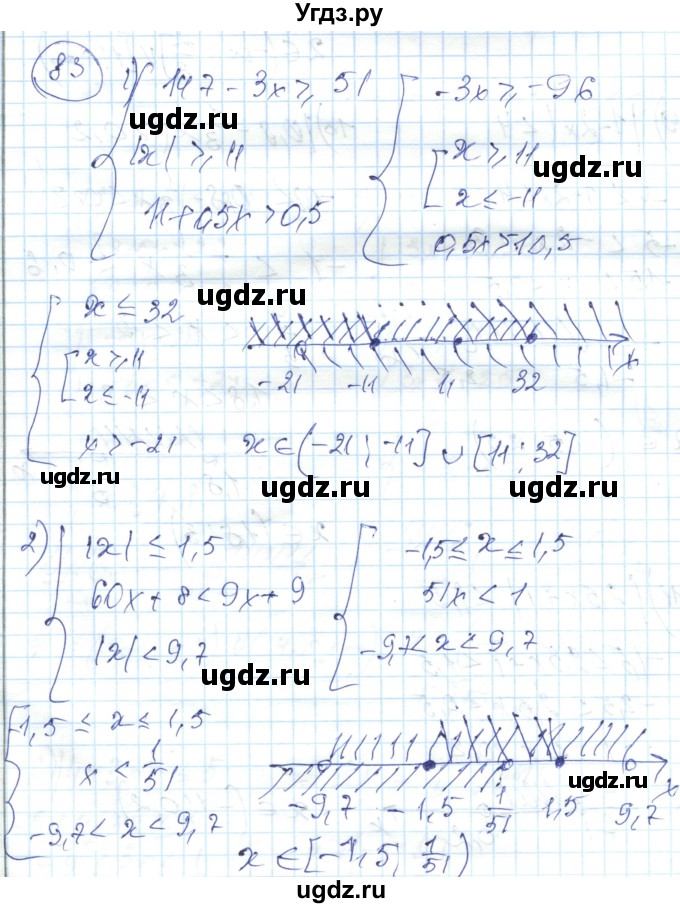 ГДЗ (Решебник) по алгебре 7 класс Абылкасымова А.Е. / повторение / 83