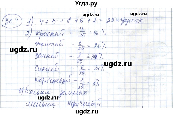ГДЗ (Решебник) по алгебре 7 класс Абылкасымова А.Е. / параграф 30 / 30.4