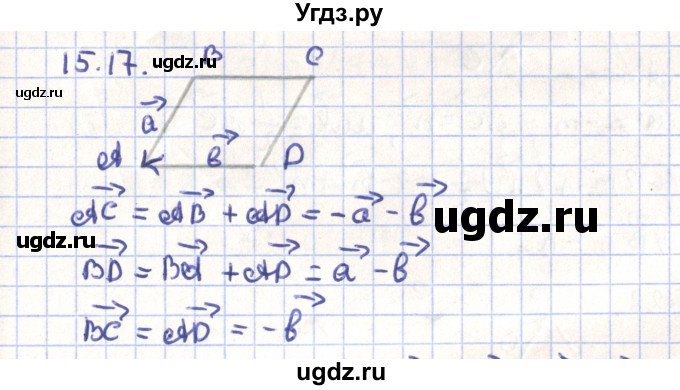 ГДЗ (Решебник) по геометрии 9 класс Мерзляк А.Г. / параграф 15 / 15.17