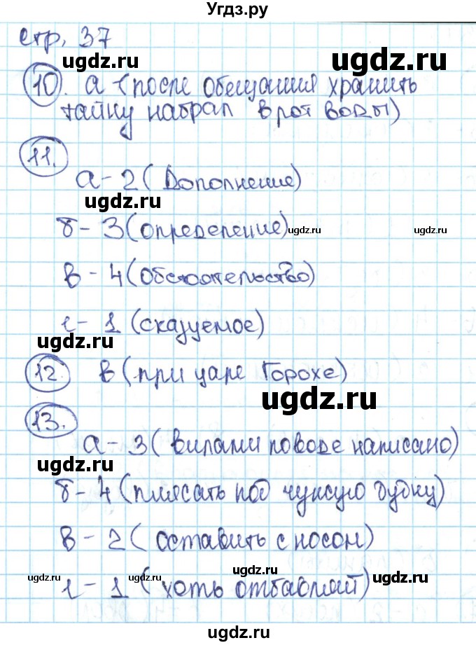 ГДЗ (Решебник) по русскому языку 6 класс (тематические тесты) Каськова И.А. / тест 3. вариант / 2(продолжение 3)