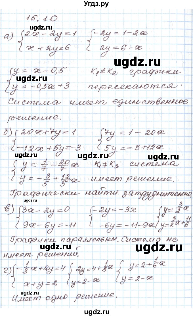 ГДЗ (Решебник) по алгебре 7 класс Мордкович А.Г. / параграф 16 / 16.10