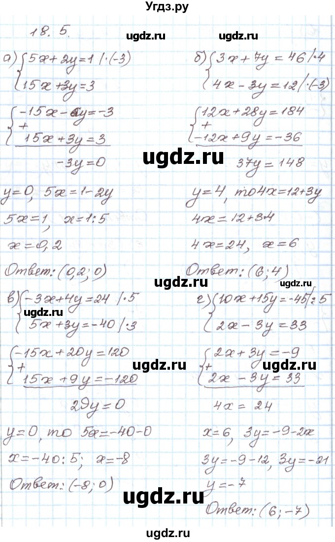 ГДЗ (Решебник) по алгебре 7 класс Мордкович А.Г. / параграф 18 / 18.5