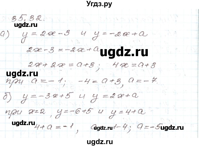 ГДЗ (Решебник) по алгебре 7 класс Мордкович А.Г. / параграф 35 / 35.32