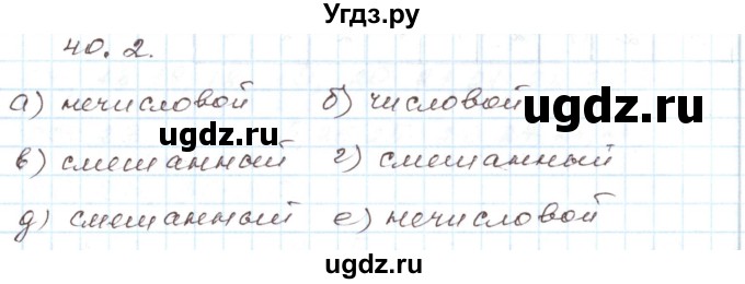 ГДЗ (Решебник) по алгебре 7 класс Мордкович А.Г. / параграф 40 / 40.2