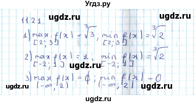 ГДЗ (Решебник №2) по алгебре 10 класс Мерзляк А.Г. / §11 / 11.21