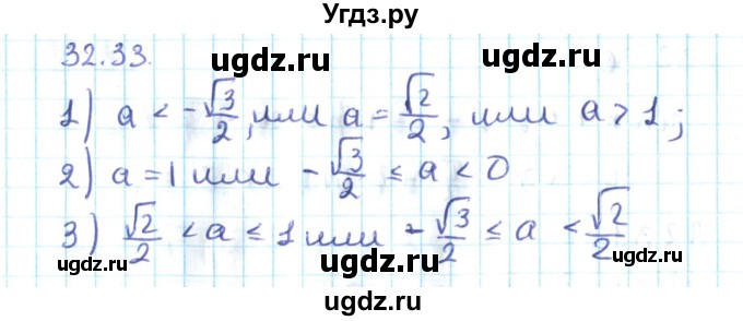 ГДЗ (Решебник №2) по алгебре 10 класс Мерзляк А.Г. / §32 / 32.33