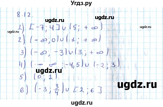 ГДЗ (Решебник №2) по алгебре 10 класс Мерзляк А.Г. / §8 / 8.12