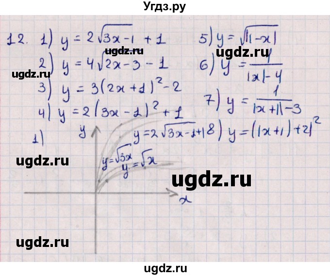 ГДЗ (Решебник №1) по алгебре 10 класс Мерзляк А.Г. / упражнение / 12