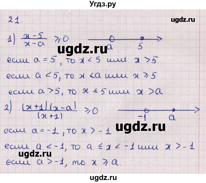 ГДЗ (Решебник №1) по алгебре 10 класс Мерзляк А.Г. / упражнение / 21