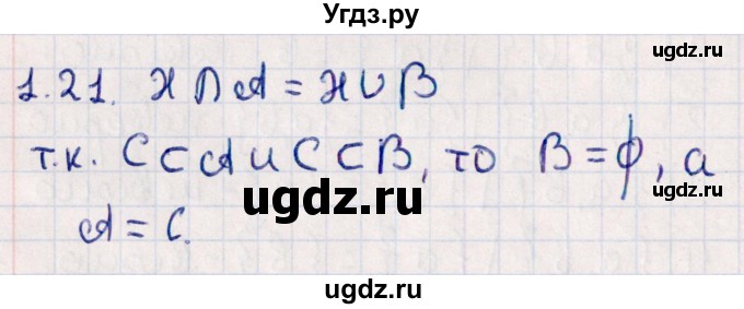 ГДЗ (Решебник №1) по алгебре 10 класс Мерзляк А.Г. / §1 / 1.21