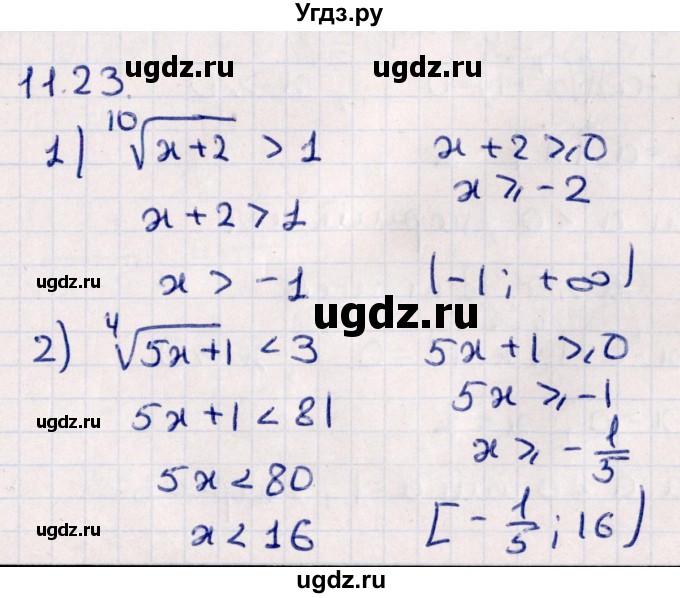 ГДЗ (Решебник №1) по алгебре 10 класс Мерзляк А.Г. / §11 / 11.23