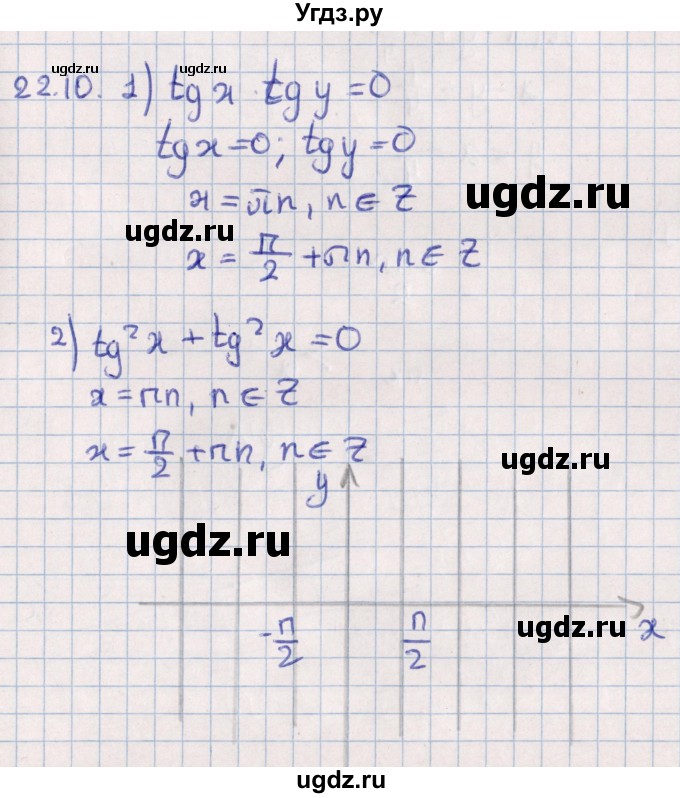 ГДЗ (Решебник №1) по алгебре 10 класс Мерзляк А.Г. / §22 / 22.10