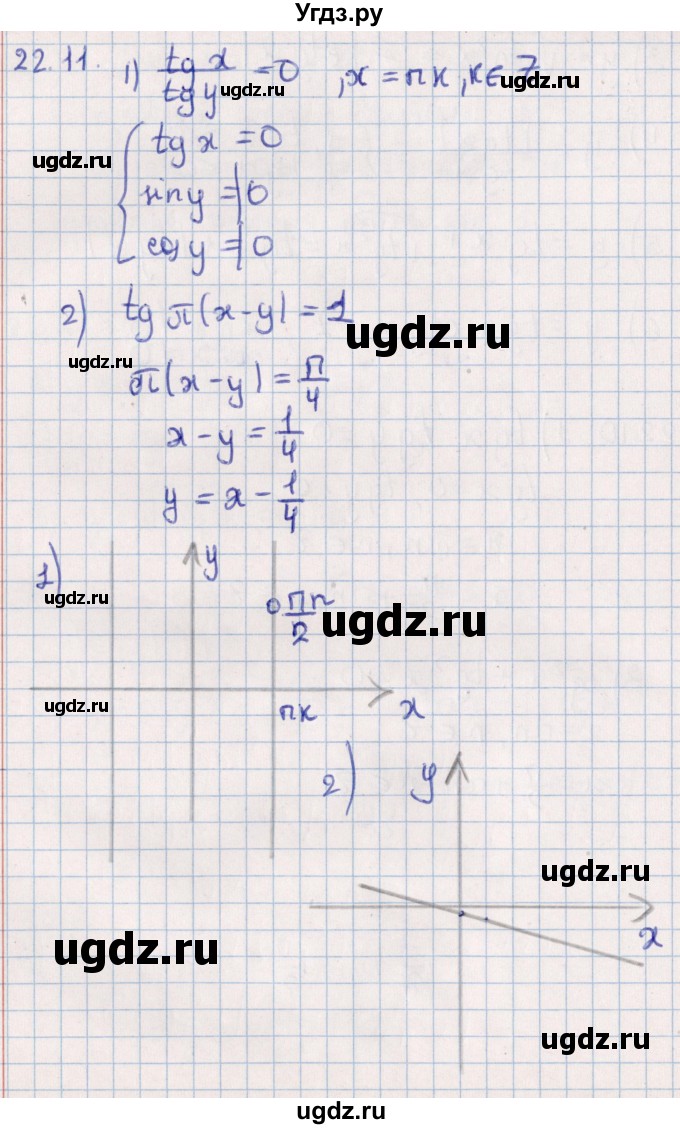 ГДЗ (Решебник №1) по алгебре 10 класс Мерзляк А.Г. / §22 / 22.11