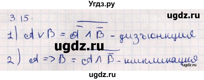 ГДЗ (Решебник №1) по алгебре 10 класс Мерзляк А.Г. / §3 / 3.15