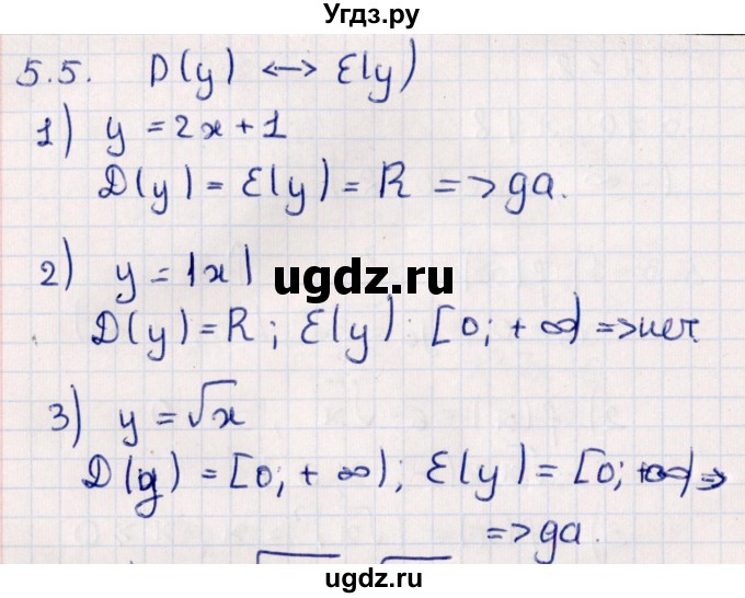 ГДЗ (Решебник №1) по алгебре 10 класс Мерзляк А.Г. / §5 / 5.5