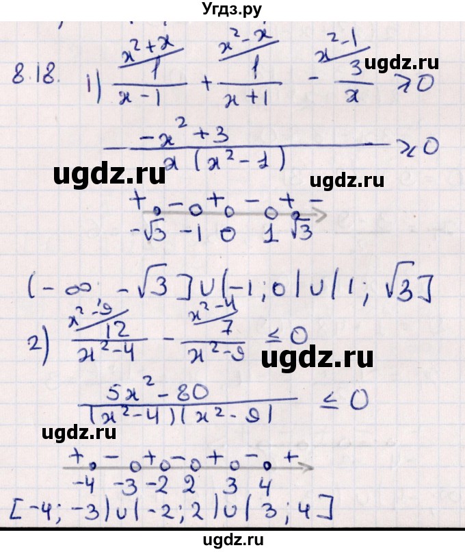ГДЗ (Решебник №1) по алгебре 10 класс Мерзляк А.Г. / §8 / 8.18
