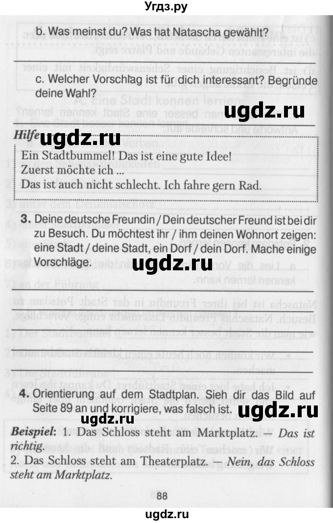 ГДЗ (Учебник) по немецкому языку 7 класс (рабочая тетрадь) Будько А.Ф. / страница / 88-89