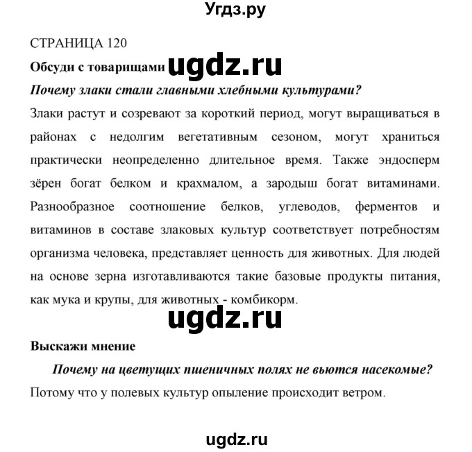 ГДЗ (Решебник) по биологии 6 класс Сивоглазов В. И. / страница / 120