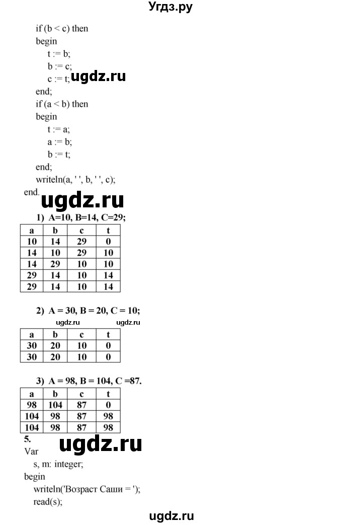 ГДЗ (Решебник) по информатике 9 класс (рабочая тетрадь) Семакин И.Г. / часть 2 / домашние работа / 4 (стр. 86)(продолжение 2)