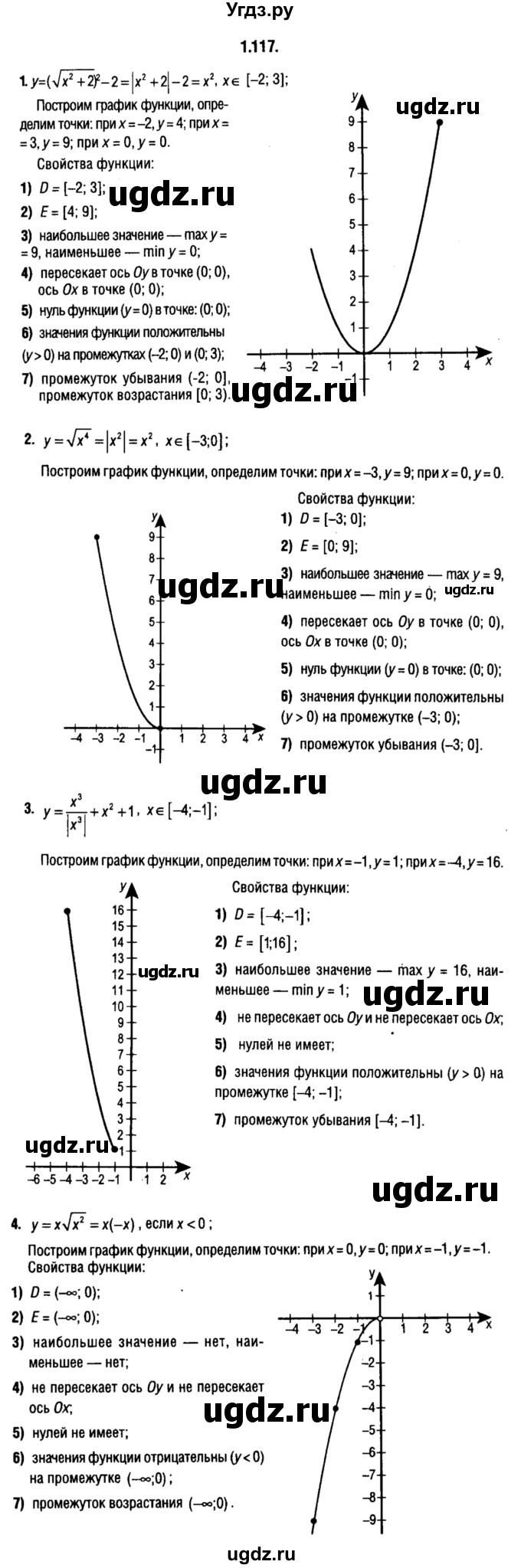 ГДЗ (решебник 1) по алгебре 9 класс Е.П. Кузнецова / глава 1 / 117