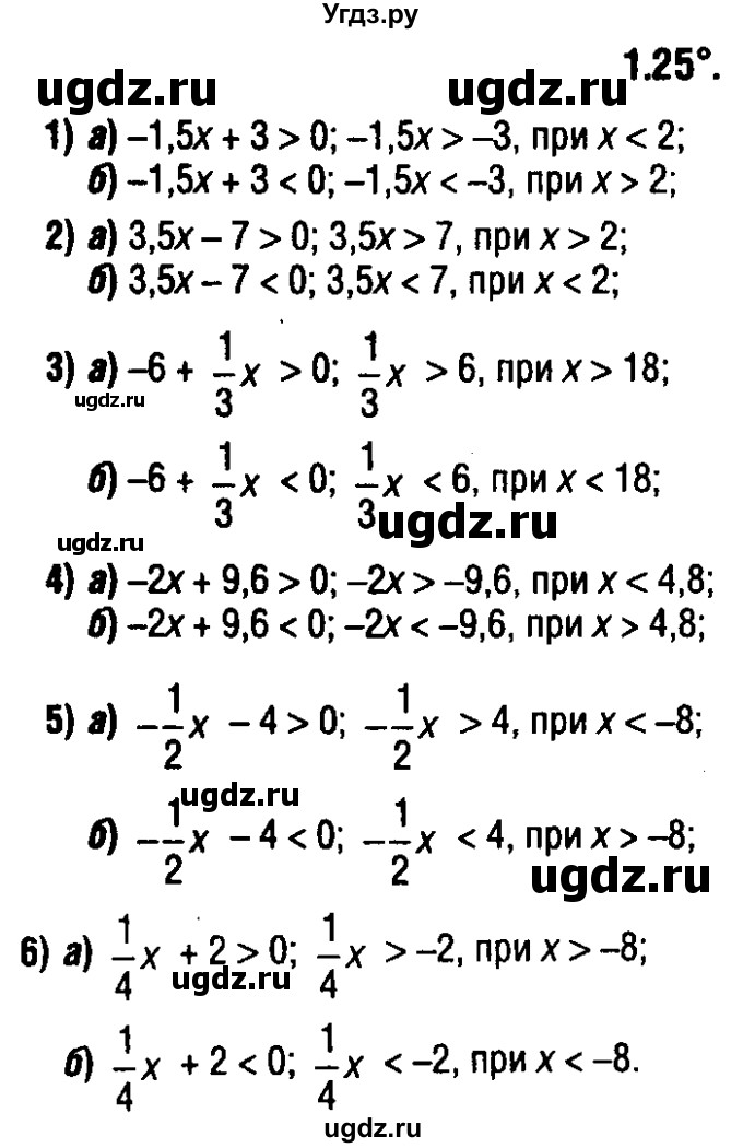 ГДЗ (решебник 1) по алгебре 9 класс Е.П. Кузнецова / глава 1 / 25