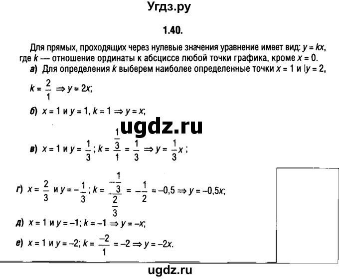 ГДЗ (решебник 1) по алгебре 9 класс Е.П. Кузнецова / глава 1 / 40