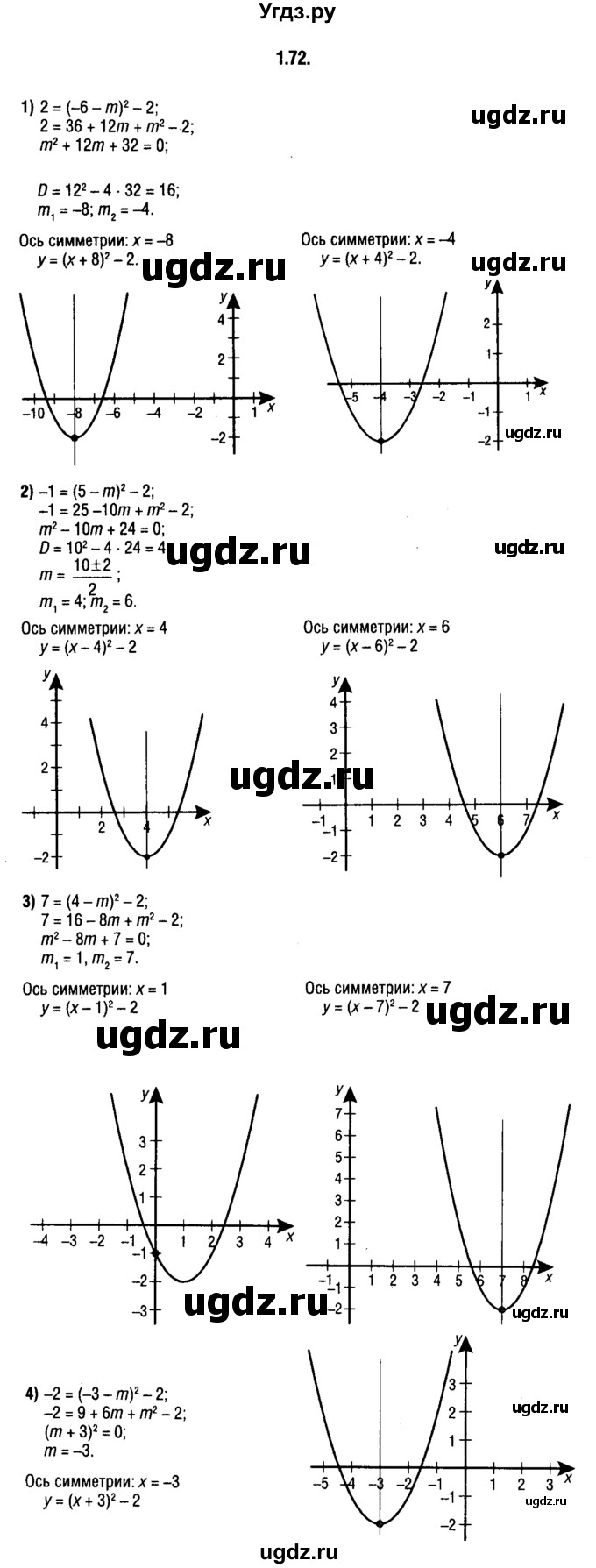 ГДЗ (решебник 1) по алгебре 9 класс Е.П. Кузнецова / глава 1 / 72