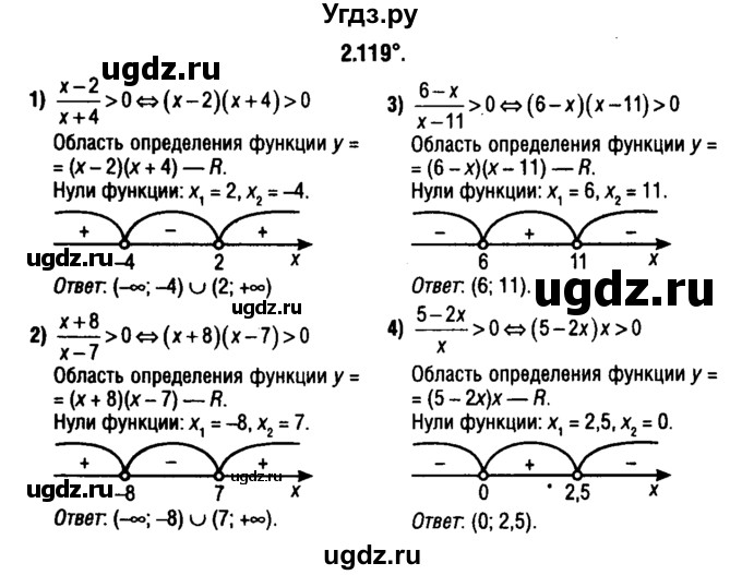 ГДЗ (решебник 1) по алгебре 9 класс Е.П. Кузнецова / глава 2 / 119