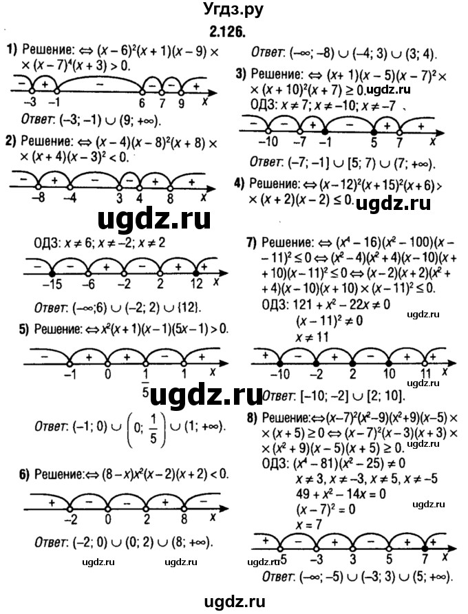 ГДЗ (решебник 1) по алгебре 9 класс Е.П. Кузнецова / глава 2 / 126