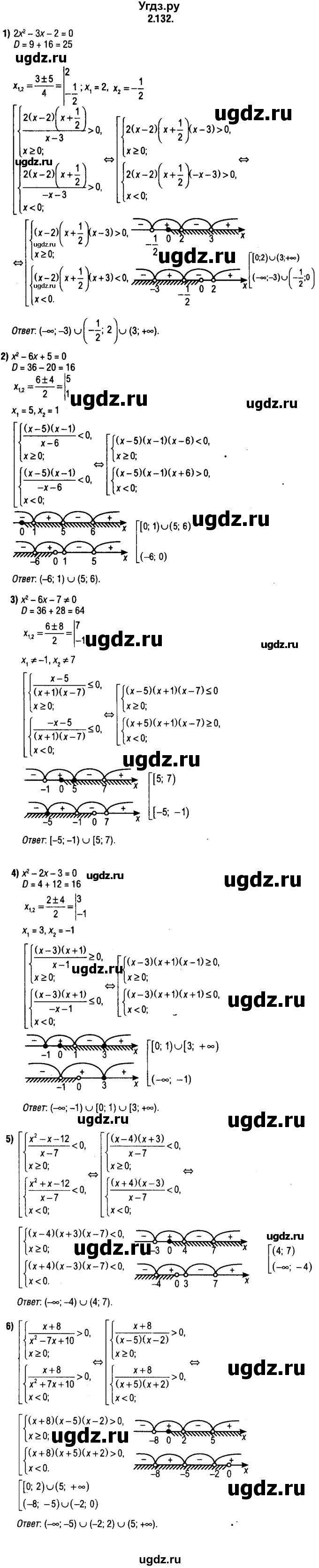 ГДЗ (решебник 1) по алгебре 9 класс Е.П. Кузнецова / глава 2 / 132