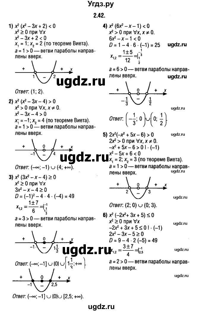 ГДЗ (решебник 1) по алгебре 9 класс Е.П. Кузнецова / глава 2 / 42