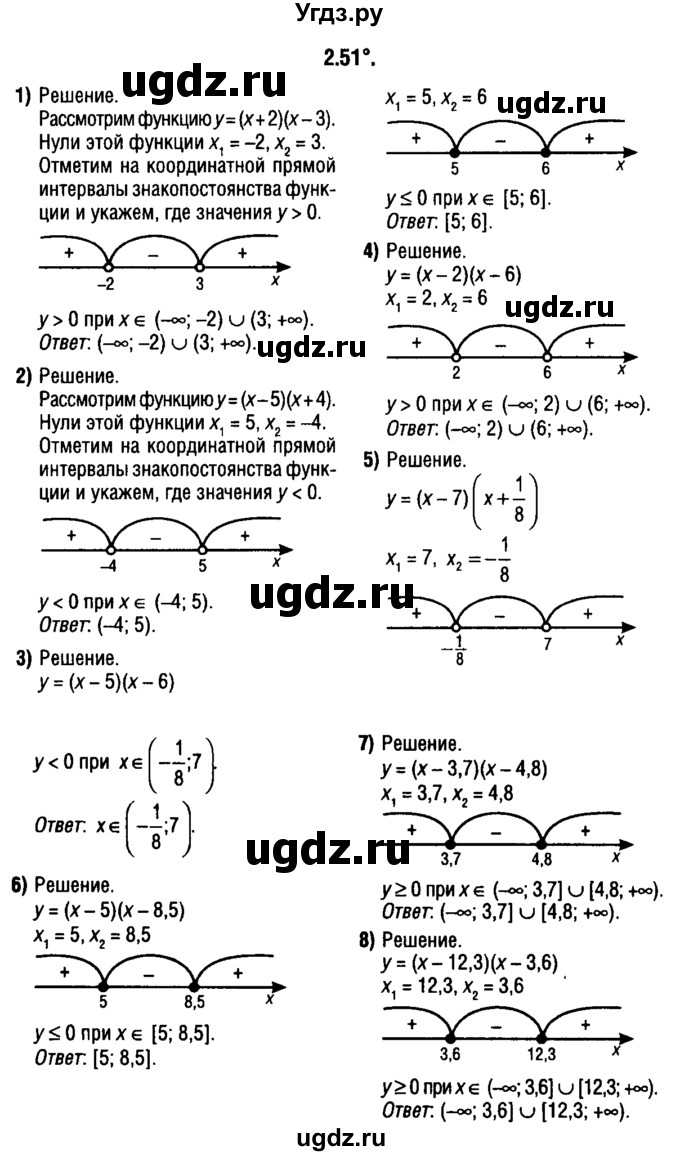 ГДЗ (решебник 1) по алгебре 9 класс Е.П. Кузнецова / глава 2 / 51