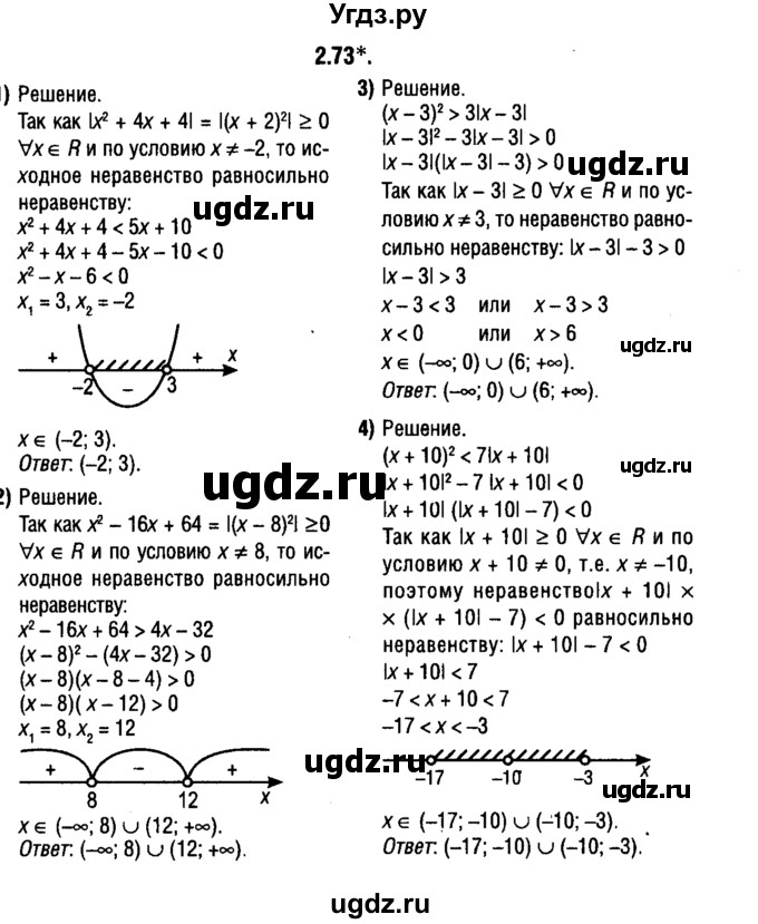 ГДЗ (решебник 1) по алгебре 9 класс Е.П. Кузнецова / глава 2 / 73