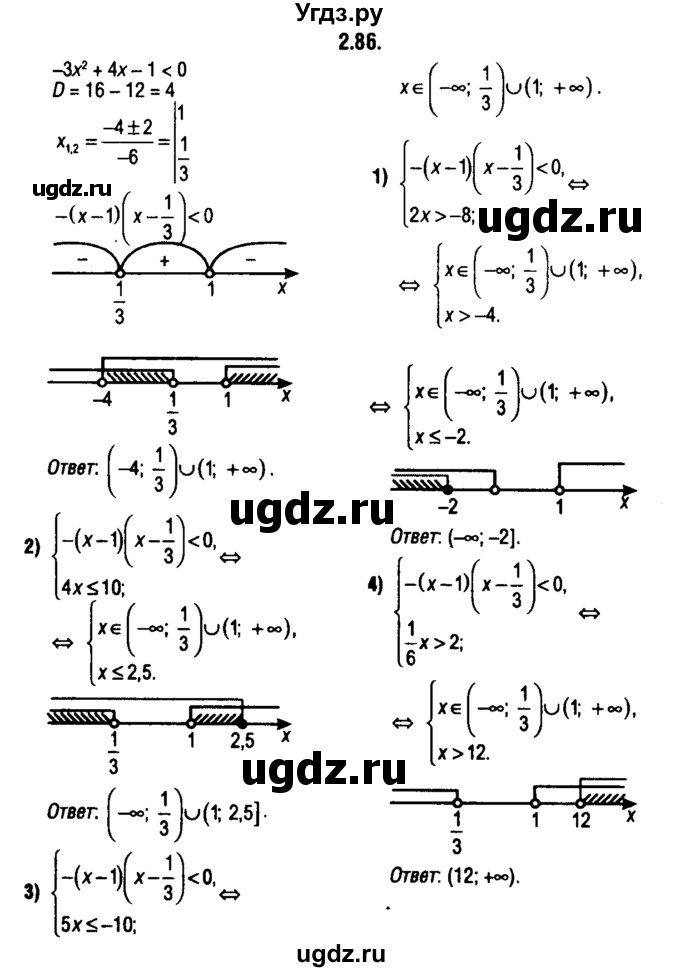 ГДЗ (решебник 1) по алгебре 9 класс Е.П. Кузнецова / глава 2 / 86