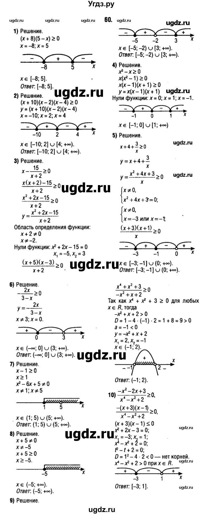 ГДЗ (решебник 1) по алгебре 9 класс Е.П. Кузнецова / повторение / 60