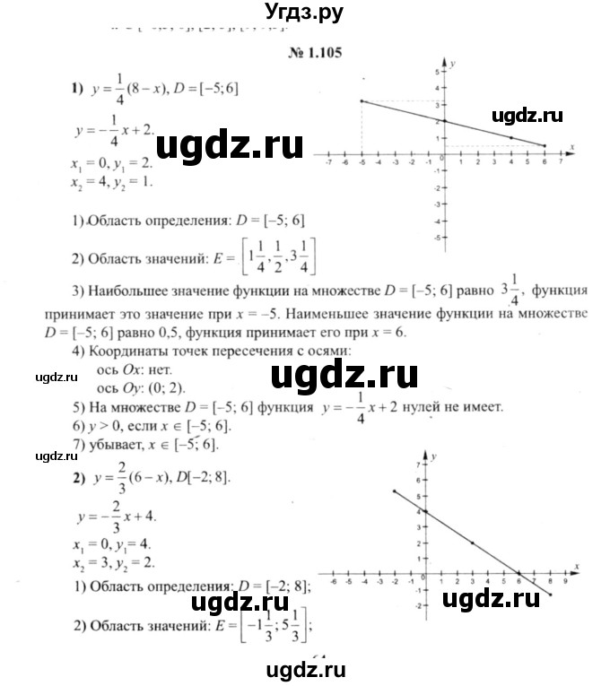 ГДЗ (решебник №2) по алгебре 9 класс Е.П. Кузнецова / глава 1 / 105