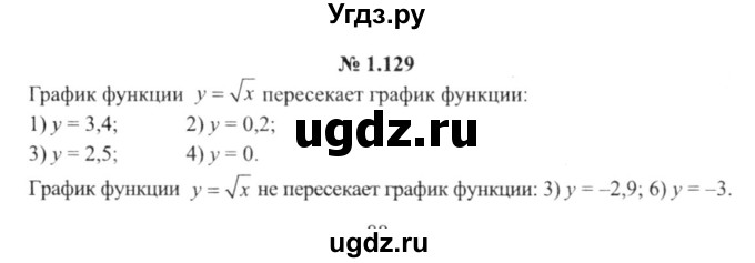 ГДЗ (решебник №2) по алгебре 9 класс Е.П. Кузнецова / глава 1 / 129