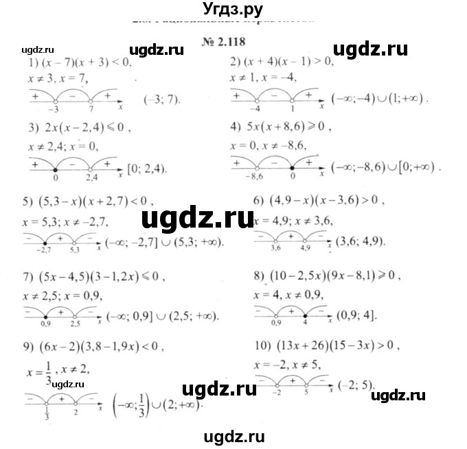 ГДЗ (решебник №2) по алгебре 9 класс Е.П. Кузнецова / глава 2 / 118