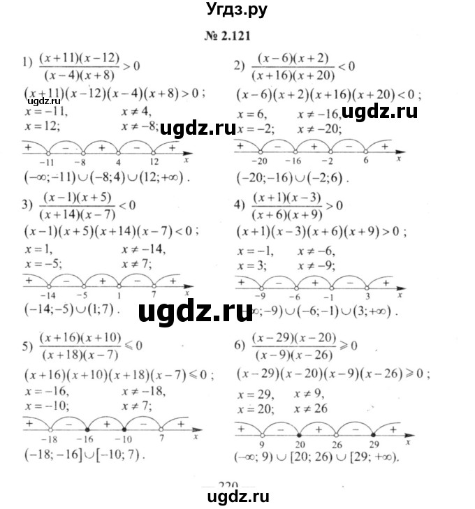 ГДЗ (решебник №2) по алгебре 9 класс Е.П. Кузнецова / глава 2 / 121