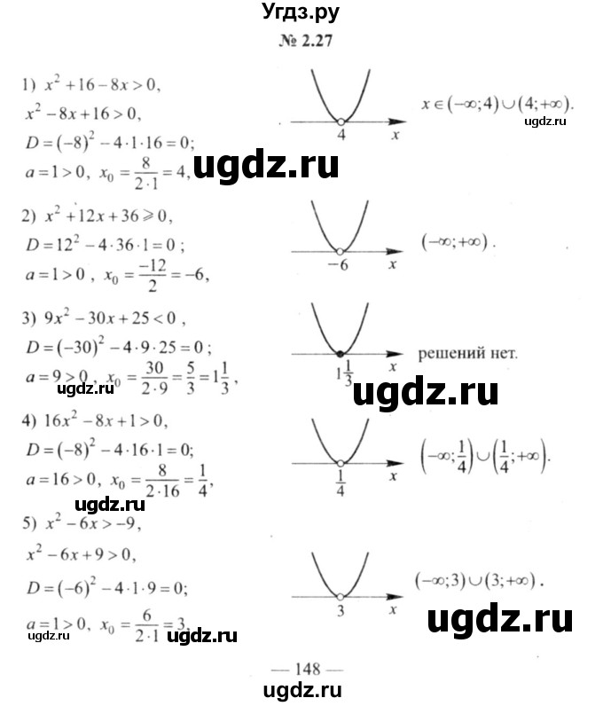 ГДЗ (решебник №2) по алгебре 9 класс Е.П. Кузнецова / глава 2 / 27