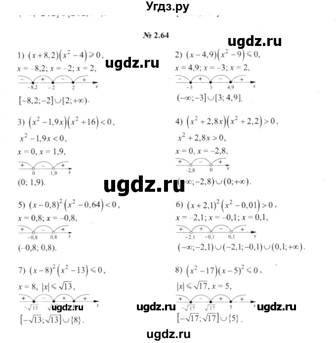 ГДЗ (решебник №2) по алгебре 9 класс Е.П. Кузнецова / глава 2 / 64