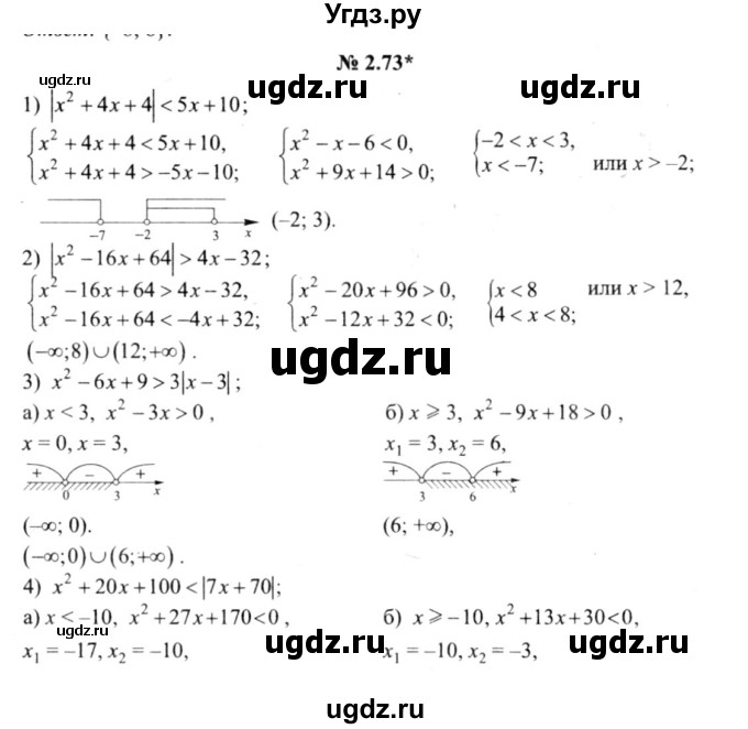 ГДЗ (решебник №2) по алгебре 9 класс Е.П. Кузнецова / глава 2 / 73